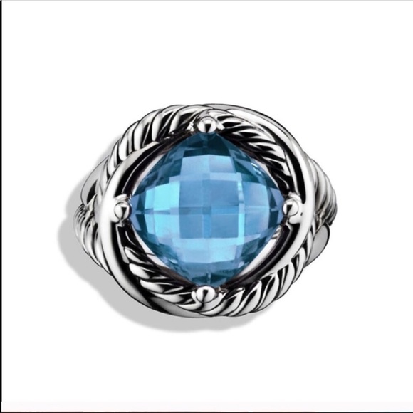 David Yurman Jewelry - DAVID YURMAN Infinity Blue Topaz Ring Size 6.5